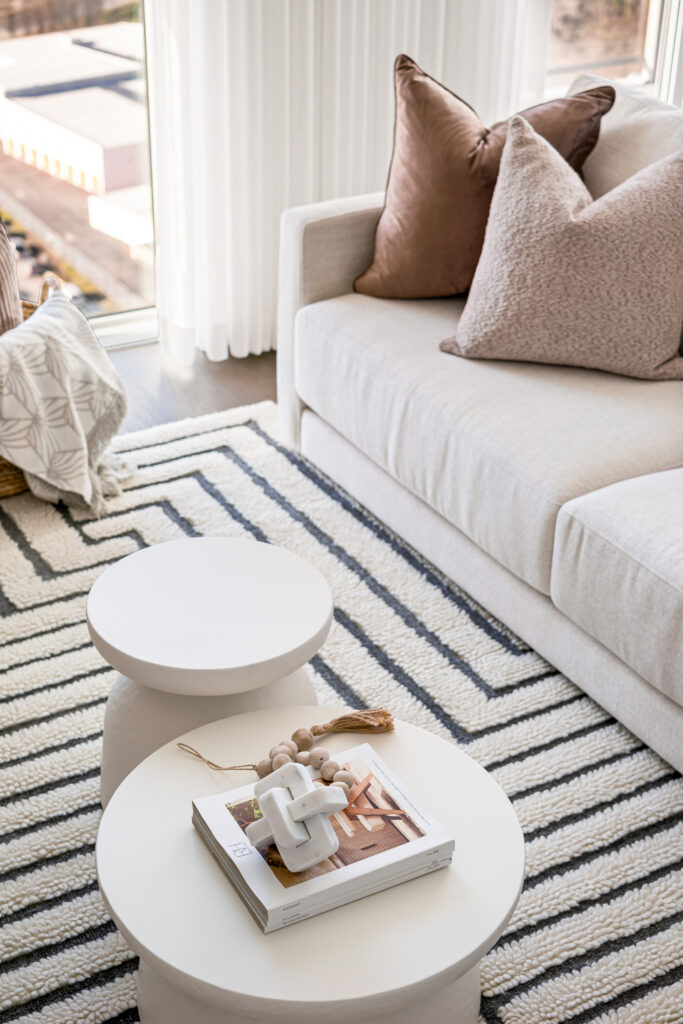 Staged coffee table by Novari Collective