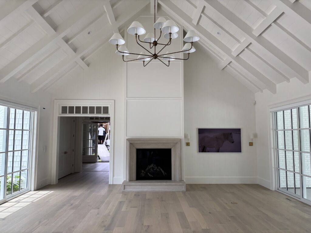 Before and after staged living room